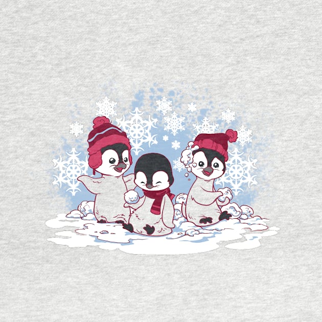 Snow Penguins by Dooomcat